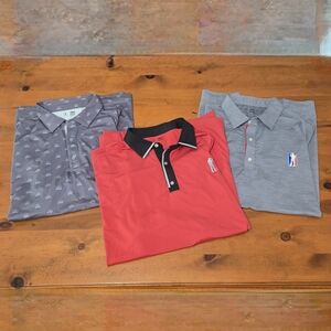 USAG‎ U Suck At Golf Polo Shirt Men's Size XXXL Bundle 3 Stretch Performance